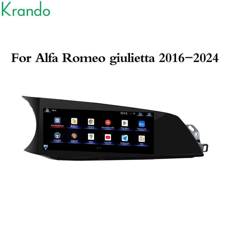 Krando 10.25" Android car navigation for Alfa Romeo Giulietta 2016-2024 car multimedia radio gps stereo wifi 4g carplay android auto