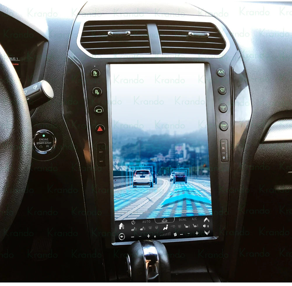 Krando 13.6'' Telsa style verticial screen car radio For Ford Explorer 2011-2020 android navigation multimedia system wifi 4g carplay android auto
