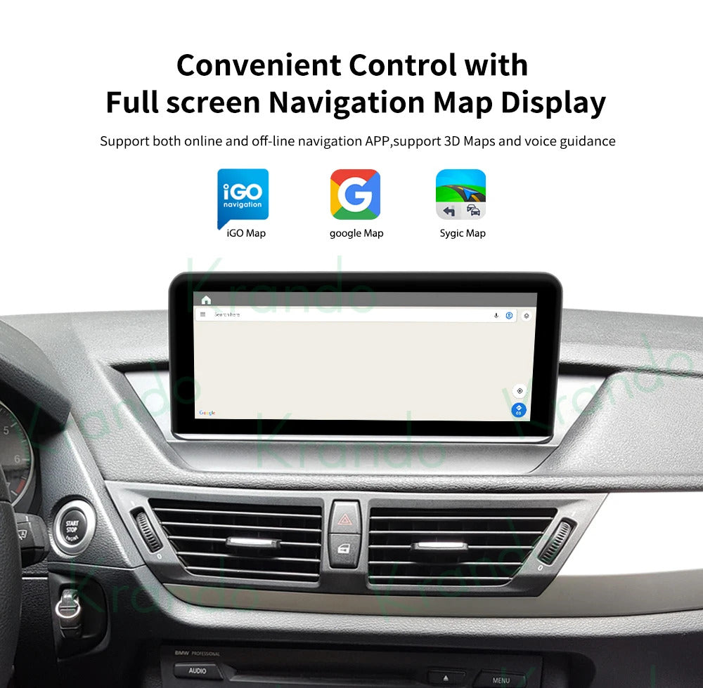 Krando 10.25'' Android Auto GPS NBT System For BMW X1 F48 2016-2018 Video Player Stereo Auto GPS Navigation