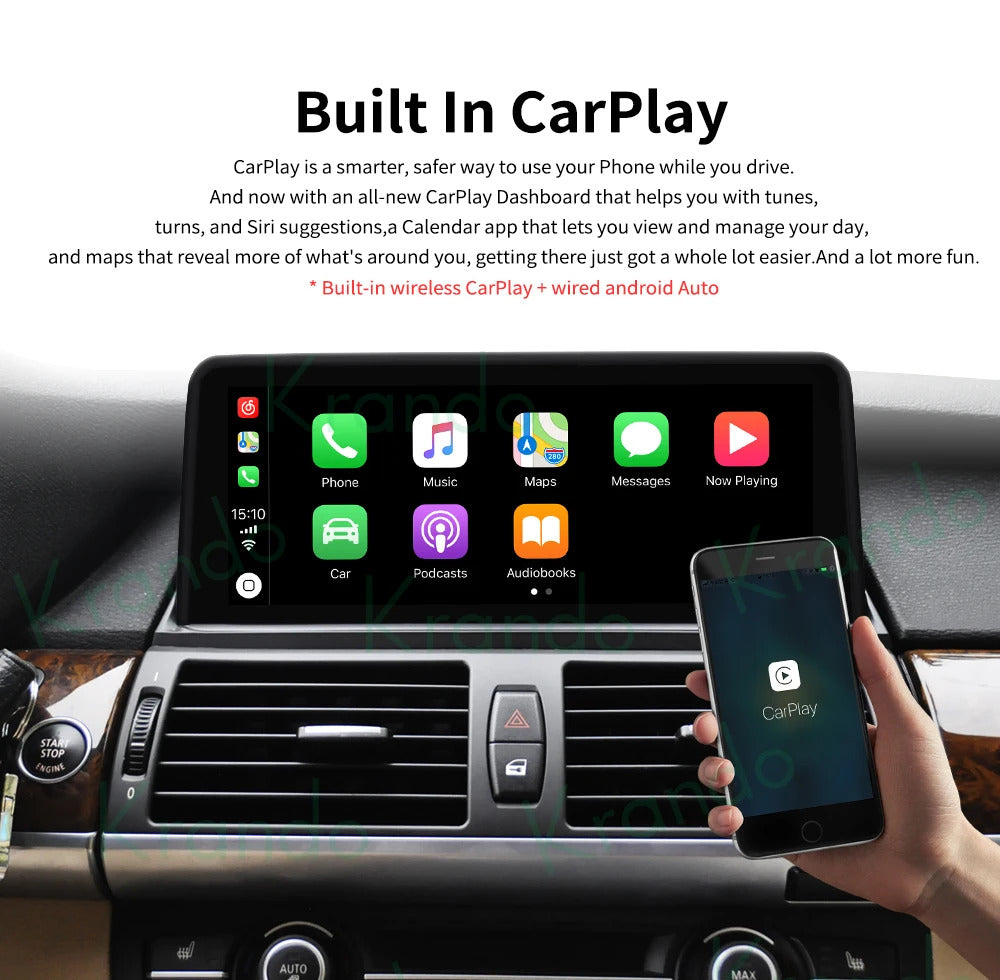 Krando 10.25'' Android Navigation Head Unit Wireless For BMW E53 X5 1998-2006 Player Stereo Carplay 5G