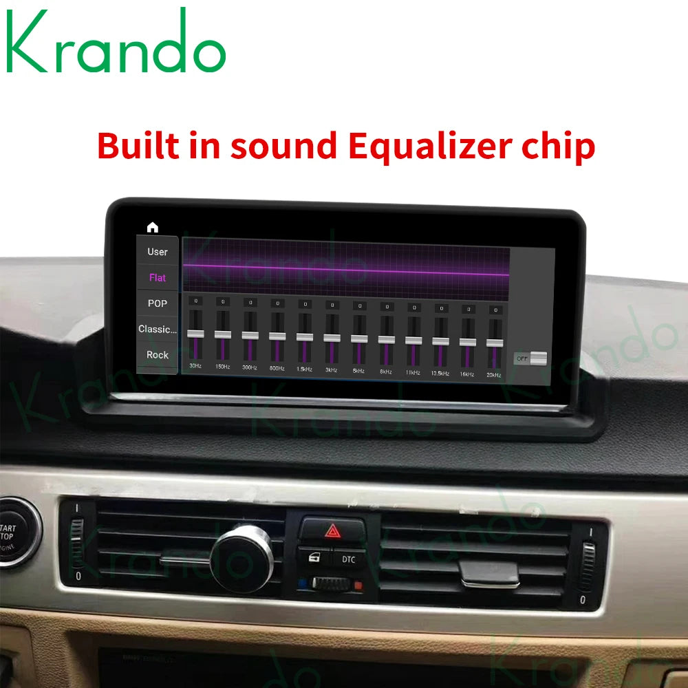 Krando Android 10.25'' Car Radio GPS stereo For BMW 3 Series E90 E91 E92 E93 320d 2005 - 2012 head unit navigation multimedia system wireless carplay android auto
