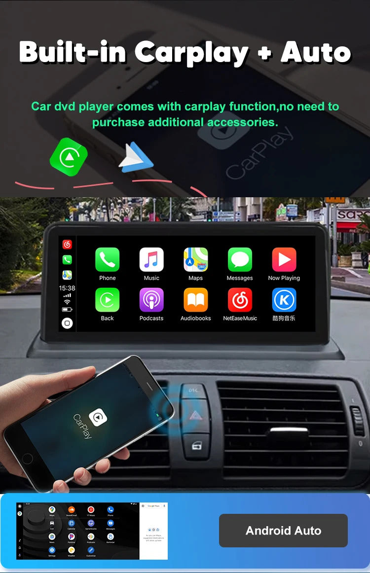 Krando 10.25 Inch Car Radio Android For BMW 1 seires E87/E81/E88/E87 Stereo Multimedia Player GPS Navigation CarPlay HD Touch
