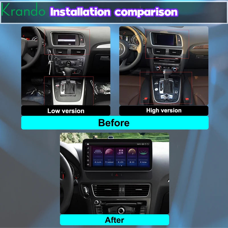 Krando 12.3 Inch Auto NBT System For AUDI Q5 2009-2017 Stereo Multimedia Player GPS Navigation CarPlay