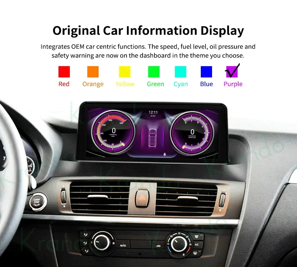 Krando 10.25 Inch Android Auto NBT System For BMW X3 G01 2018- EVO system Multimedia Player GPS Navigation CarPlay HD Touch