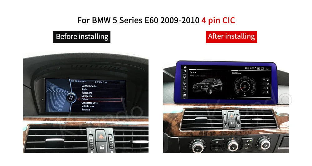 Krando 12.3'' Android Auto GPS Navigation Car Radio For BMW 5 Series E60 2005-2012 DVD Video Player Stereo Auto GPS Navigation