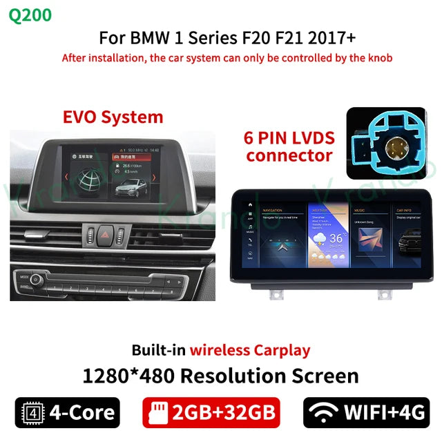 Krando 10.25'' Android car radio navigation For BMW 1 Series F20 F21 2 Series F23 Cabrio 2011 - 2021 gps stereo head unit multimedia carplay android auto