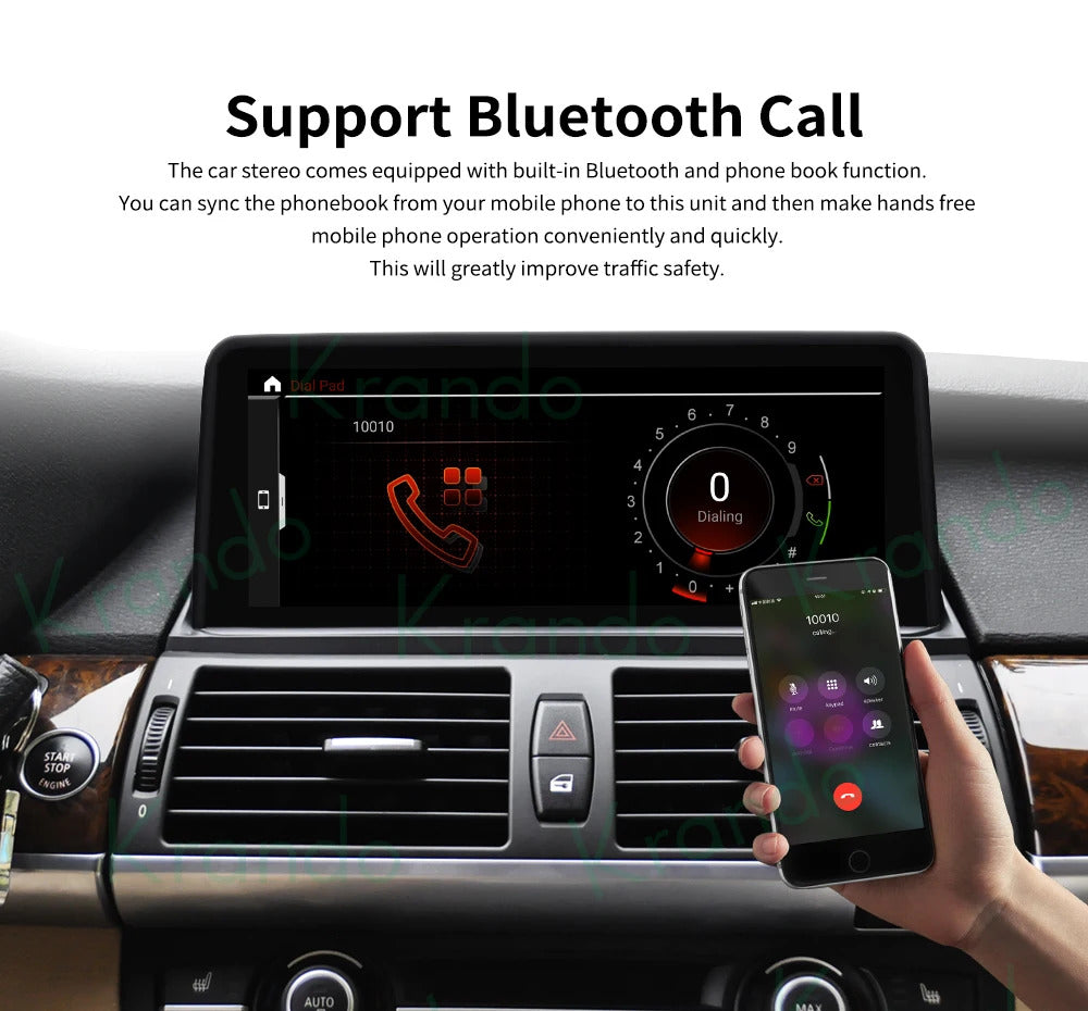 Krando 10.25'' Android Navigation Head Unit Wireless For BMW E53 X5 1998-2006 Player Stereo Carplay 5G