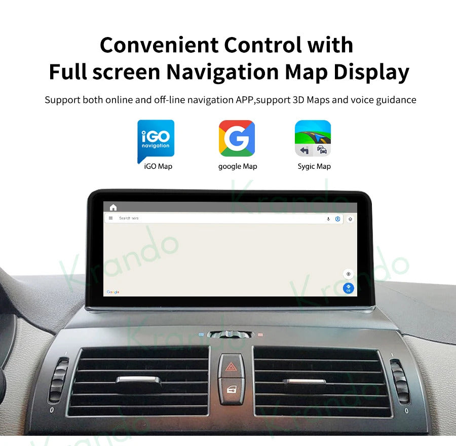 Krando 12.3 Inch Navigation Car Radio Android For BMW X3 E83 2004-2009 Head Unit Multimedia Player 4G autoradio