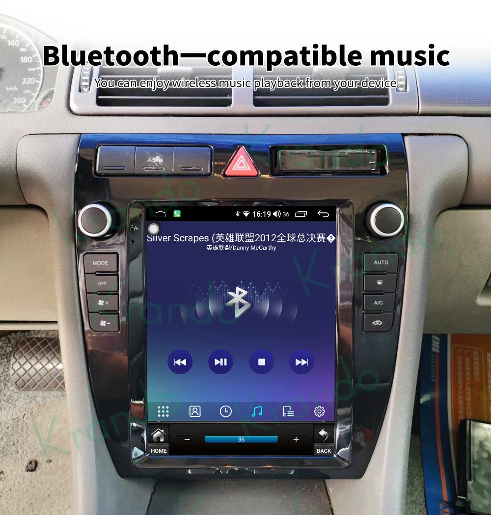 Krando 9.7 Inch Navigation Car Radio Android Auto NBT For Audi A6 1997-2003 Apple Carplay 4g Wireless Touch Screen Head Unit