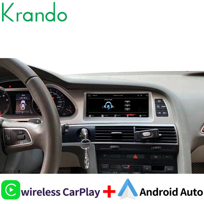 Krando 8.8 Inch Navigation Car Radio For AUDI A6 A6L 2005-2009 Car Multimedia Player Support Wireless Apple Carplay 4g Wireless