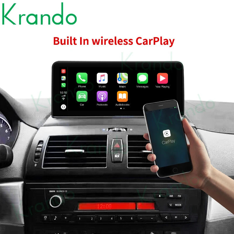 Krando 12.3 Inch Navigation Car Radio Android For BMW X3 E83 2004-2009 Head Unit Multimedia Player 4G autoradio