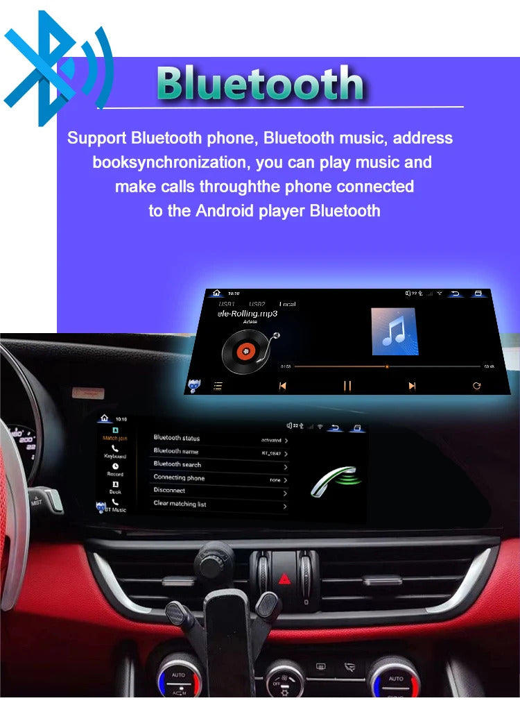 Krando 10.25" Android car navigation for Alfa Romeo Giulietta 2016-2024 car multimedia radio gps stereo wifi 4g carplay android auto