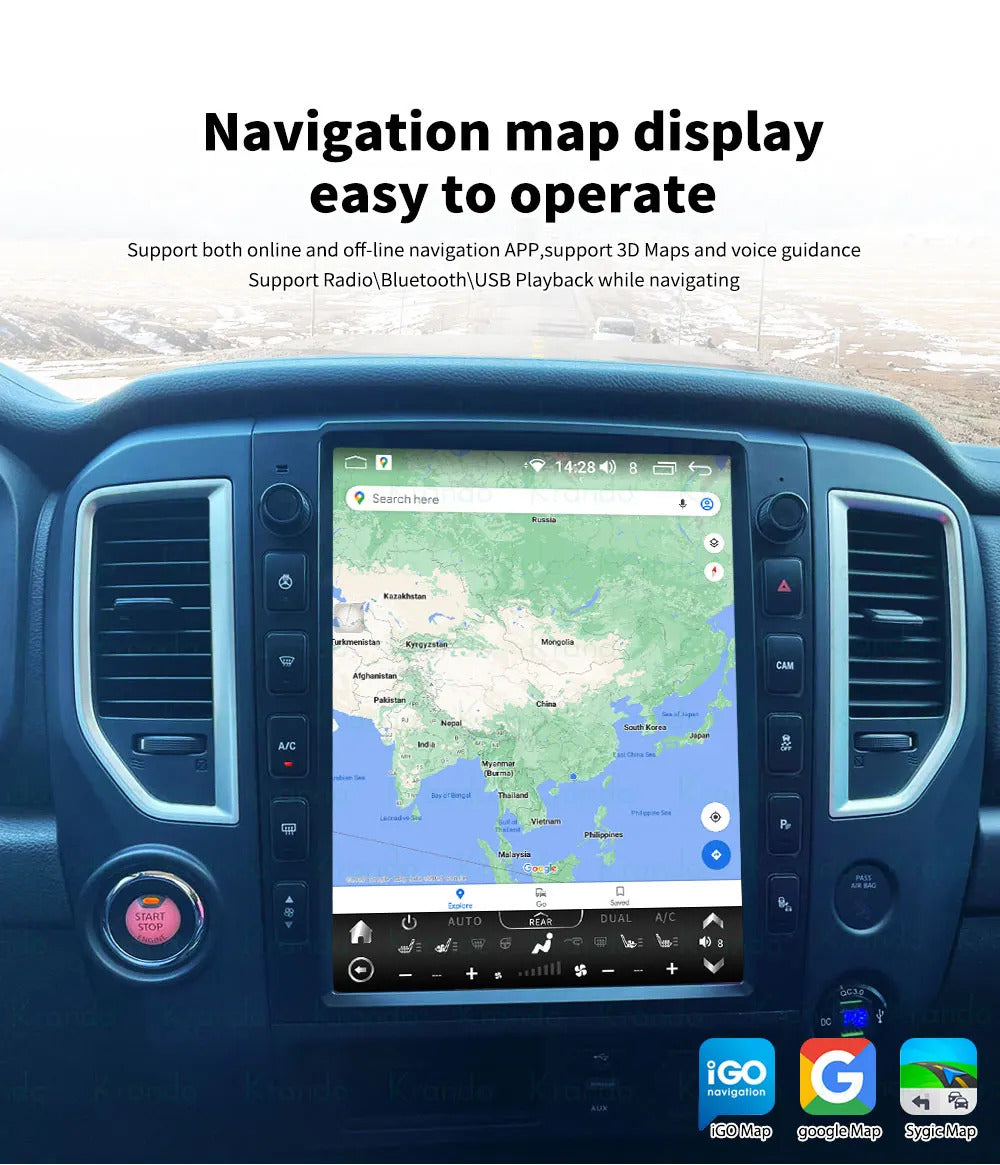 Krando 13''Telsa Auto Car Radio Android Carplay For Nissan Titan (XD) 2016-2019 Car Multimedia GPS 4G autoradio GPS Navigation