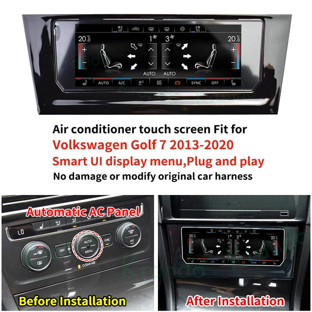 Krando Digital AC Control Panel For VW GOLF 7 Passat B8 Tiguan MK2 2013 - 2022 Air Conditioner Climate touch Screen