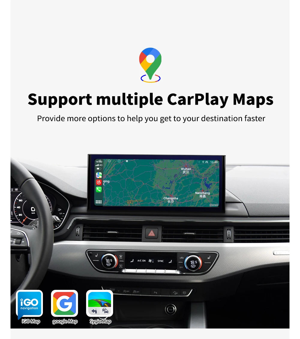 Krando 12.3 Inch Auto GPS Navigation Car Radio For AUDI A4/A4L/A5 2017-2020 Multimedia Player GPS Navigation CarPlay HD Touch