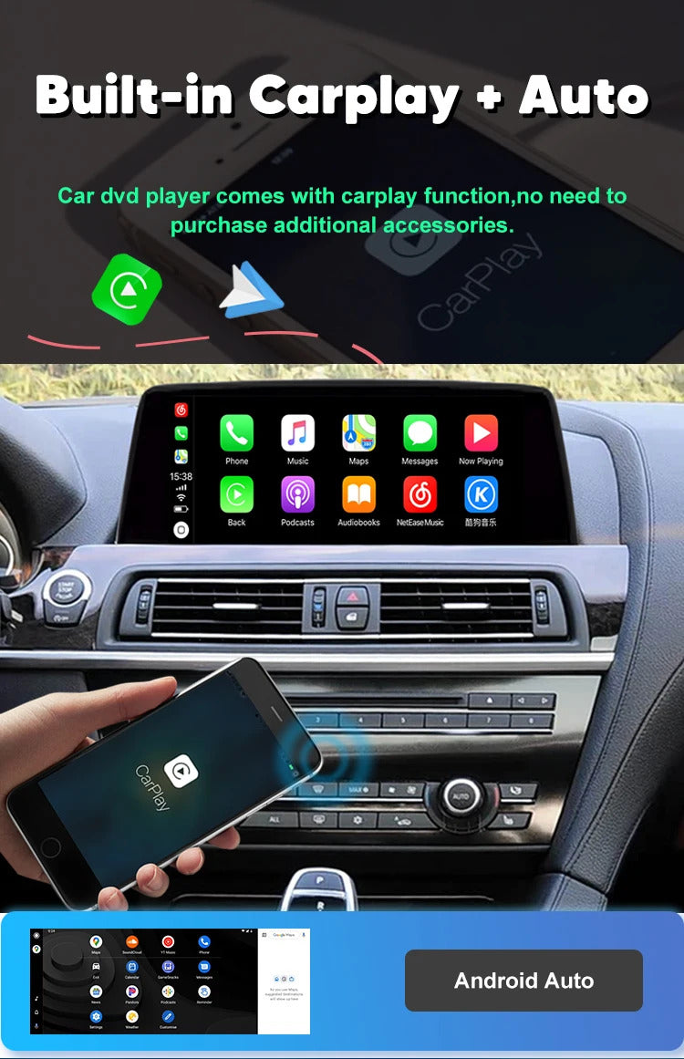 Krando 10.25'' GPS Navigation Carplay Android Car Radio For BMW 6 Series F06/F12 2010-2017 Video Player Stereo Auto GPS