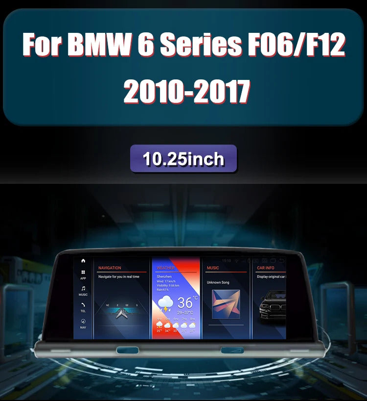 Krando 10.25'' GPS Navigation Carplay Android Car Radio For BMW 6 Series F06/F12 2010-2017 Video Player Stereo Auto GPS