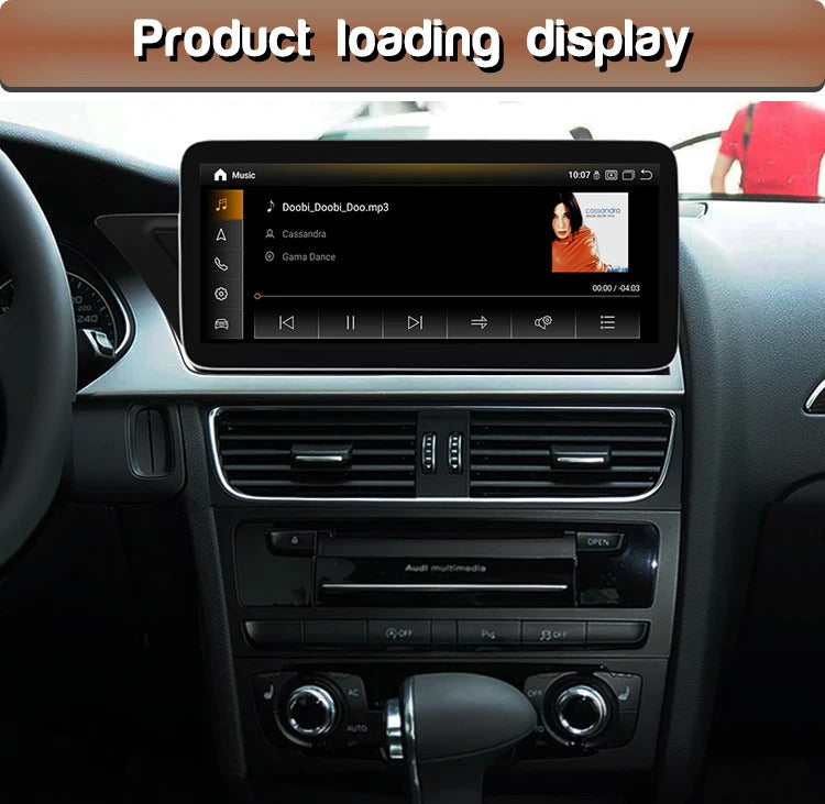 Krando 12.3 inch Auto Stereo Autoradio CarPlay Bluetooth For AUDI A4/A4L/A5 2009-2015 Car Radio Multimedia Player WIFI