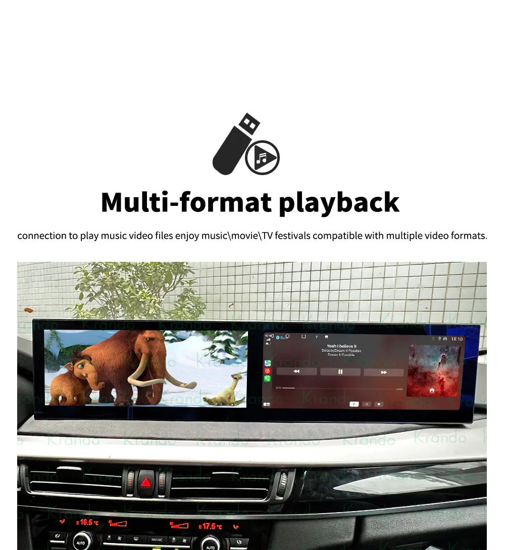 Krando 24.6'' Car Navigation for BMW X5 X6 F15 F16 2013 - 2017 Android Autoradio Screen Wireless Carplay Multimedia Head Unit