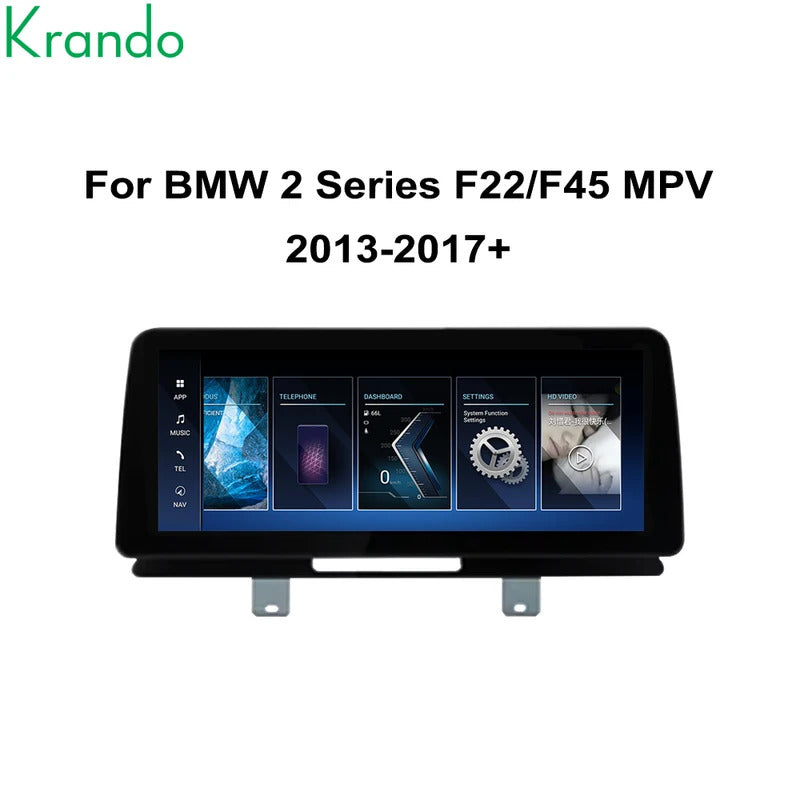 Krando 12.3'' Carplay Navigation Carplay HD Car Radio For BMW 2 Series F22/F45 MPV DVD Video Player Stereo Auto GPS Navigation