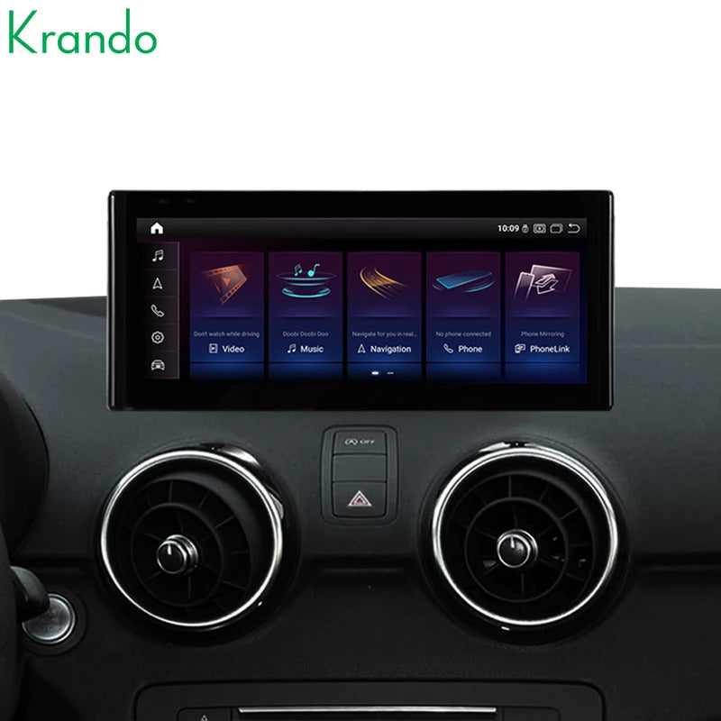 Krando 10.25 Inch Auto GPS Navigation Car Radio For AUDI A1 2010-2018 Multimedia Player GPS Navigation CarPlay HD Touch