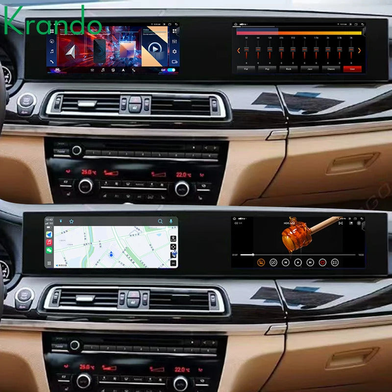Krando 22 Inch Carplay Android Navigation For BMW 7 Series F01 F02 2009-2015 Stereo Multimedia Player GPS Navigation CarPlay HD