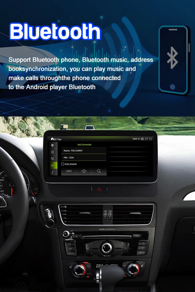 Krando 12.3 Inch Auto NBT System For AUDI Q5 2009-2017 Stereo Multimedia Player GPS Navigation CarPlay