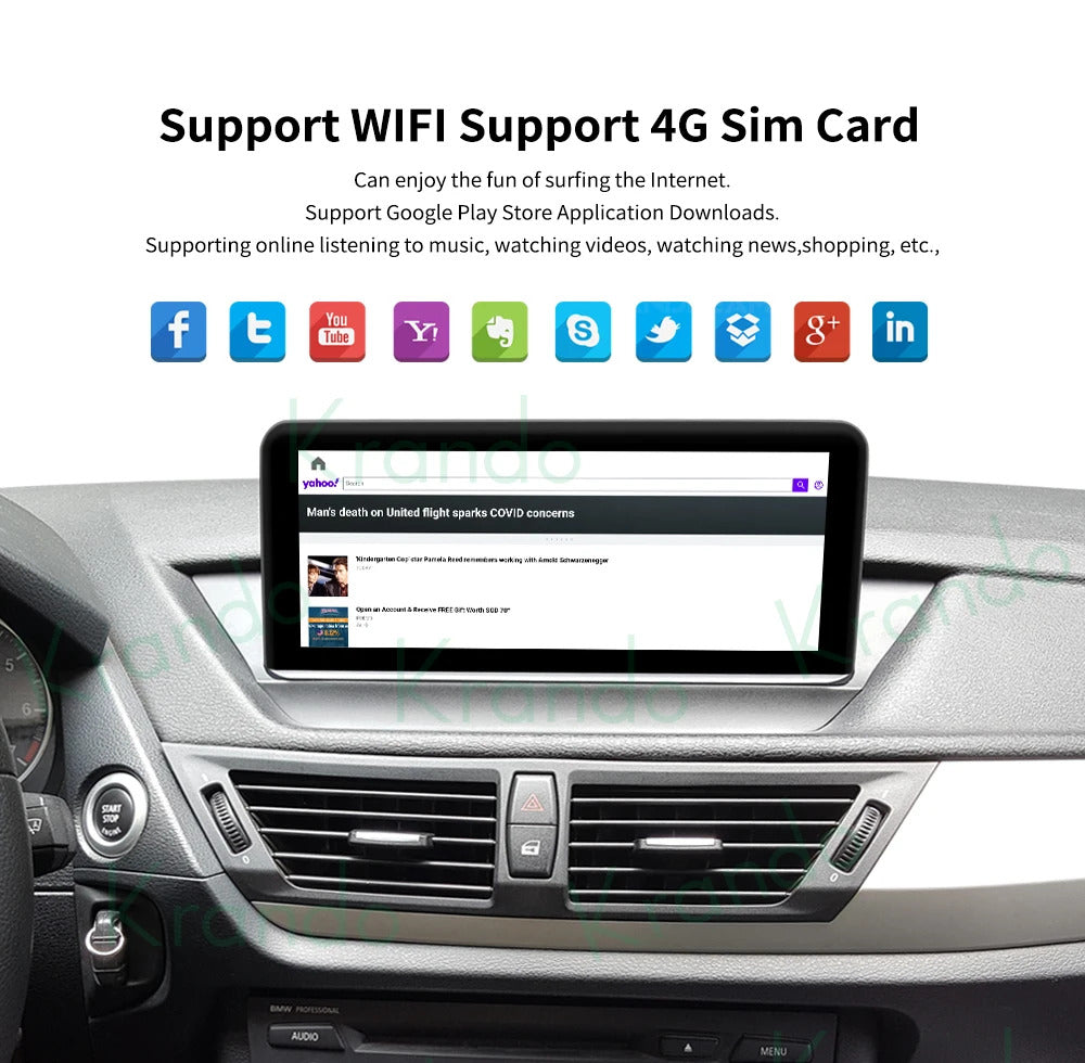 Krando 10.25'' Android Auto GPS NBT System For BMW X1 F48 2016-2018 Video Player Stereo Auto GPS Navigation