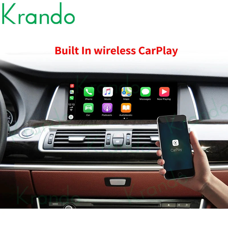 Krando 10.25 Inch Carplay Android For BMW 5 Series F07 GT 2011-2012 Stereo Multimedia Player GPS Navigation CarPlay HD Touch