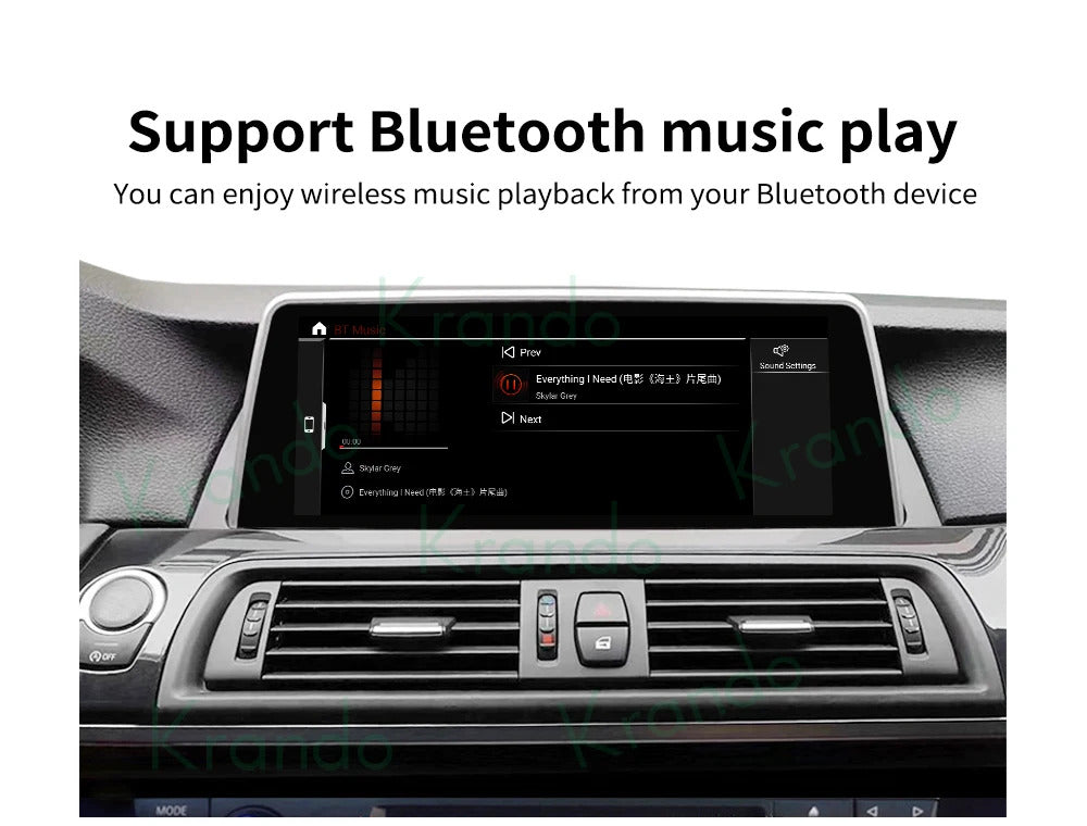 Krando 10.25 Inch Carplay Android For BMW 5 Series F07 GT 2011-2012 Stereo Multimedia Player GPS Navigation CarPlay HD Touch