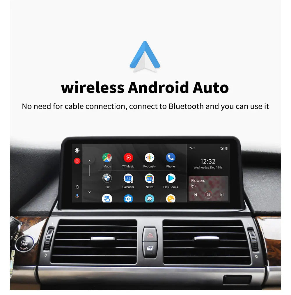Krando 10.25 Inch Car Radio Android Auto NBT For BMW X5 E70/X6 E71 2007-2014 Multimedia Player GPS Navigation CarPlay HD Touch