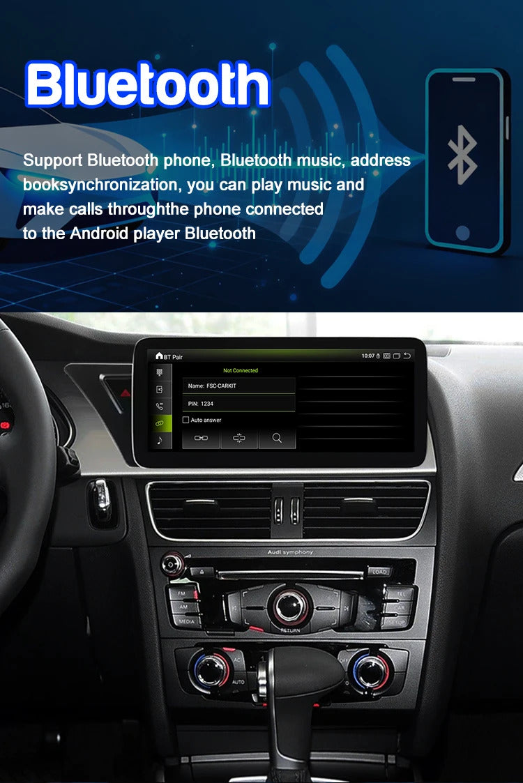 Krando 10.25 Inch Android Auto Radio Screen For AUDI A4/A4L/A5 2017-2020 CarPlay HD Touch Screen Head