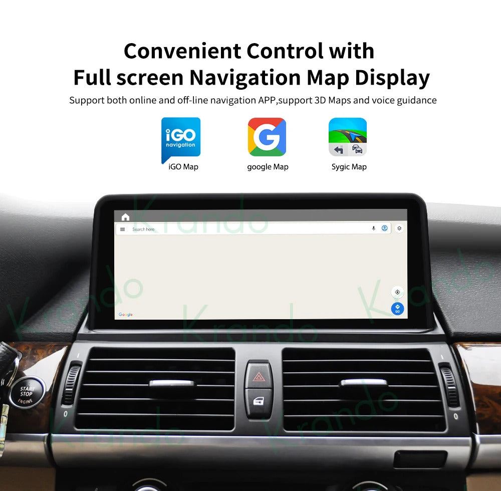 Krando 10.25'' Android Navigation Head Unit Wireless For BMW E53 X5 1998-2006 Player Stereo Carplay 5G