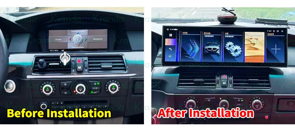 Krando 14.9'' Auto NBT Screen Android Car Radio For BMW 5 Series E60 2005-2012 Video Player Stereo Carplay 5G
