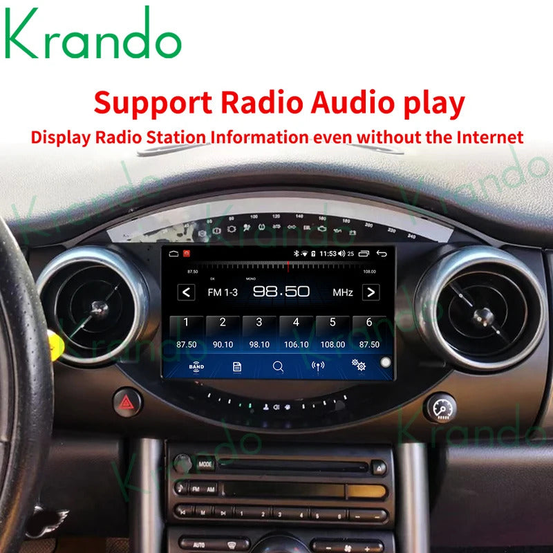 Krando 7 Inch Android Multimedia For BMW Mini Cooper R50 R52 R53 2000-2007 Auto Radio Stereo Head Unit GPS Navigation