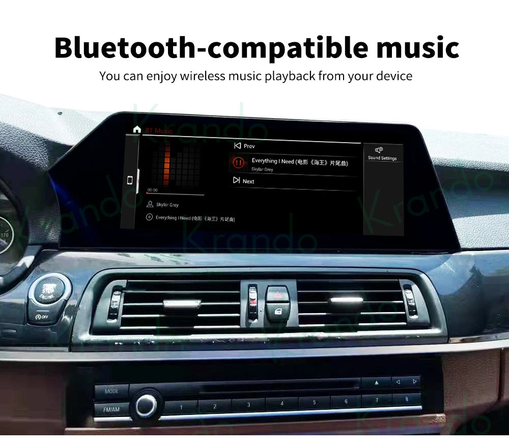 Krando 12.3 Inch Car Radio Android For BMW BMW 5 Series F10/F11 2011-2012 Multimedia Player GPS Navigation CarPlay Screen Head