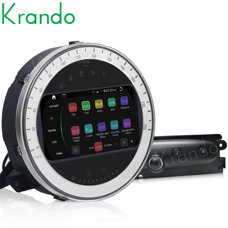 Krando 7'' GPS Auto Android Navigation For Mini Cooper R60 2006-2013 Video Player Stereo Carplay 5G