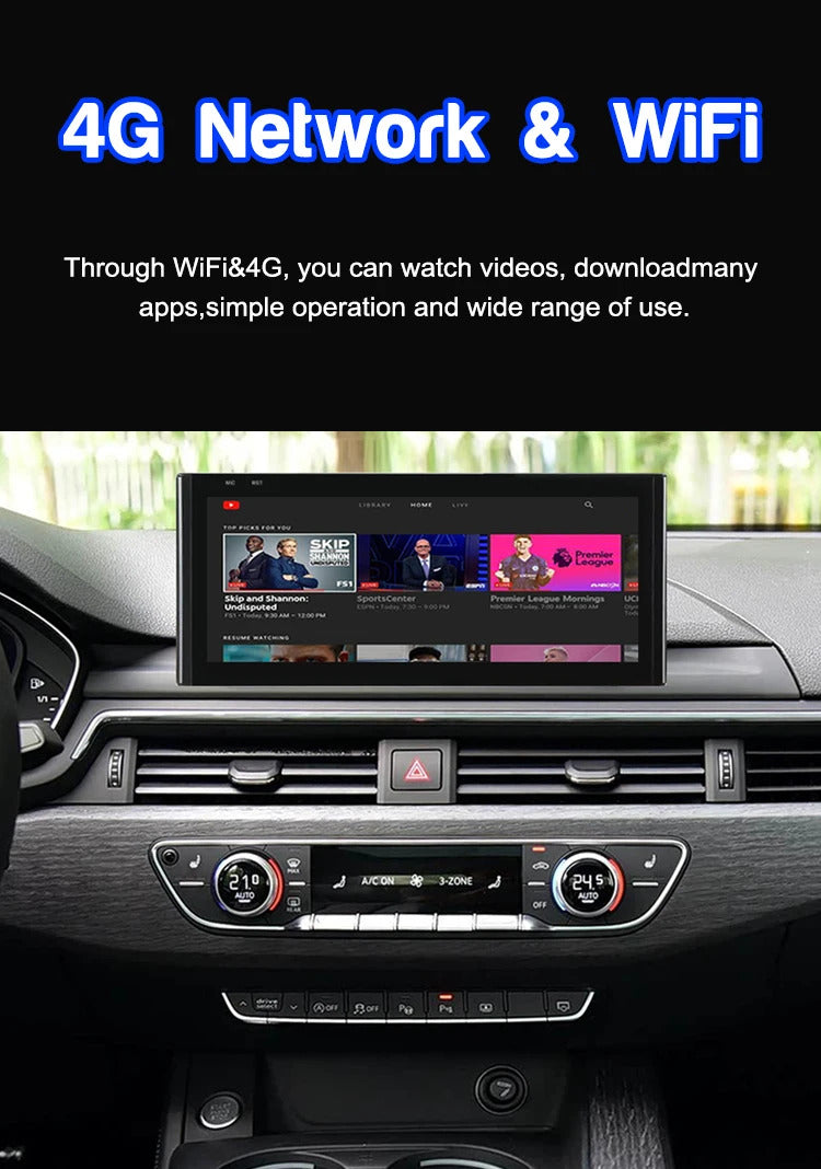 Krando 10.25 Inch Auto NBT System For AUDI A4/A4L/A5 2017-2020 Multimedia Player GPS Navigation CarPlay HD Touch Screen Head