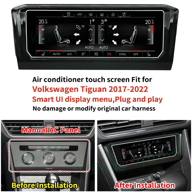 Krando Digital AC Control Panel For VW GOLF 7 Passat B8 Tiguan MK2 2013 - 2022 Air Conditioner Climate touch Screen