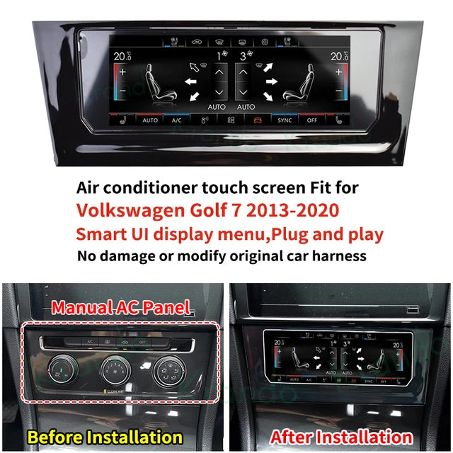 Krando Digital AC Control Panel For VW GOLF 7 Passat B8 Tiguan MK2 2013 - 2022 Air Conditioner Climate touch Screen