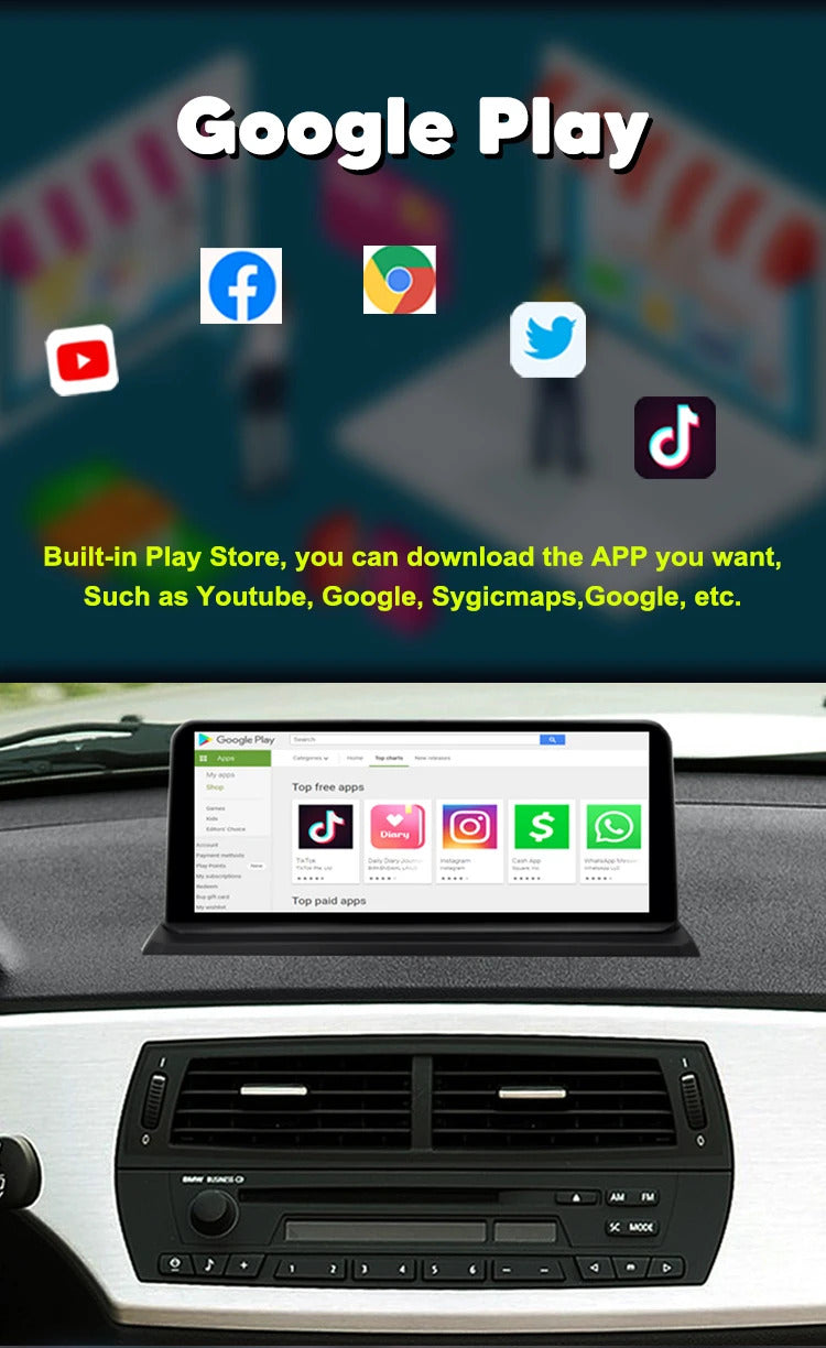 Krando 10.25 Inch Carplay Android Car Radio NBT For BMW Z4 E85 2004-2008 Multimedia Player GPS Navigation CarPlay HD Touch