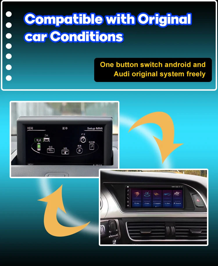 Krando 8.8 Inch Navigation Car Radio Android Auto NBT For AUDI A4/A4L/A5 2013-2016 Carplay 4g Wireless Touch Screen Head Unit