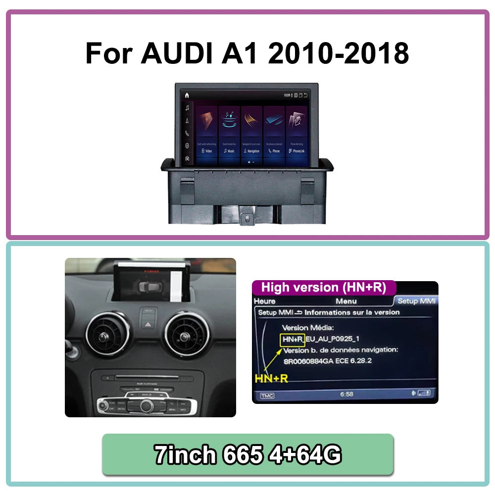 Krando 7 Inch Auto NBT System For AUDI A1 2010-2018 Stereo Multimedia Player GPS Navigation CarPlay