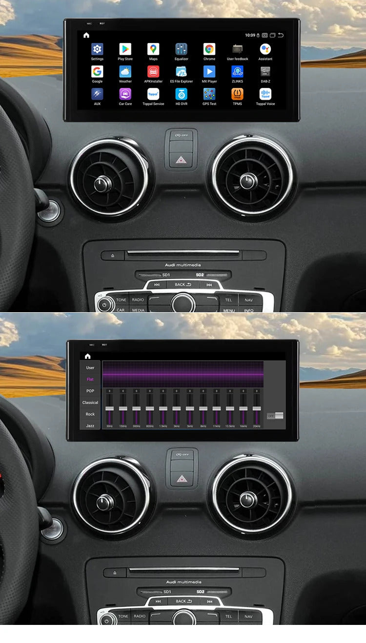 Krando 12.3 Inch Auto NBT System For AUDI A1 2010-2018 Stereo Multimedia Player GPS Navigation CarPlay HD Touch Screen Head