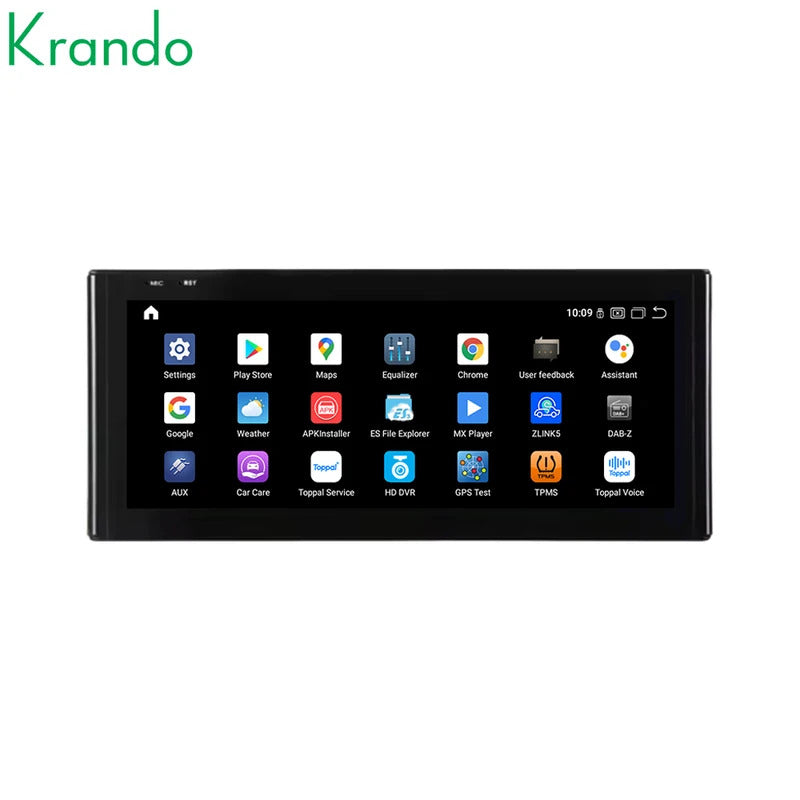 Krando 12.3 Inch Android Auto Radio Screen For AUDI A8 2010-2017 CarPlay HD Touch Screen Head