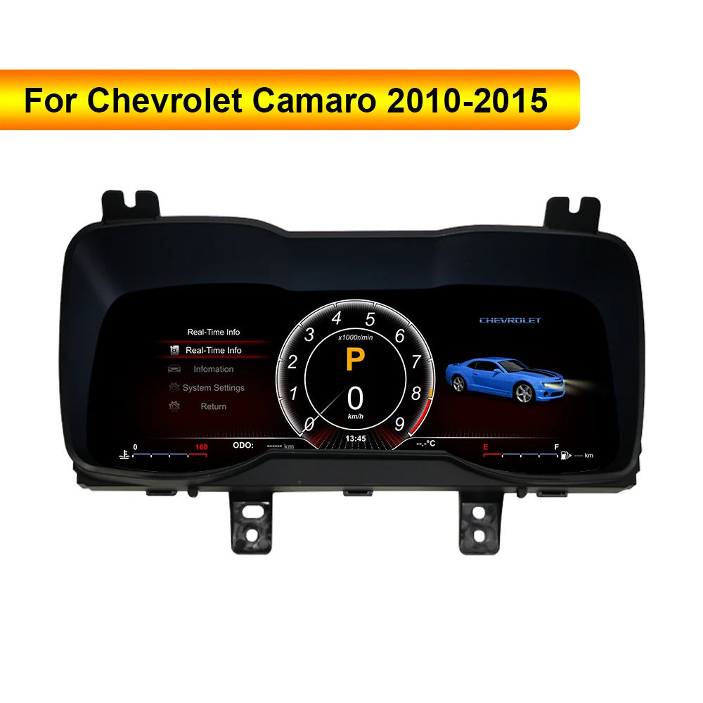 Krando 12.3'' Linux Car Digital Cluster For Chevrolet Camaro 2010 - 2015 LCD Dashboard Panel Virtual CockPit Speedometer Instrument