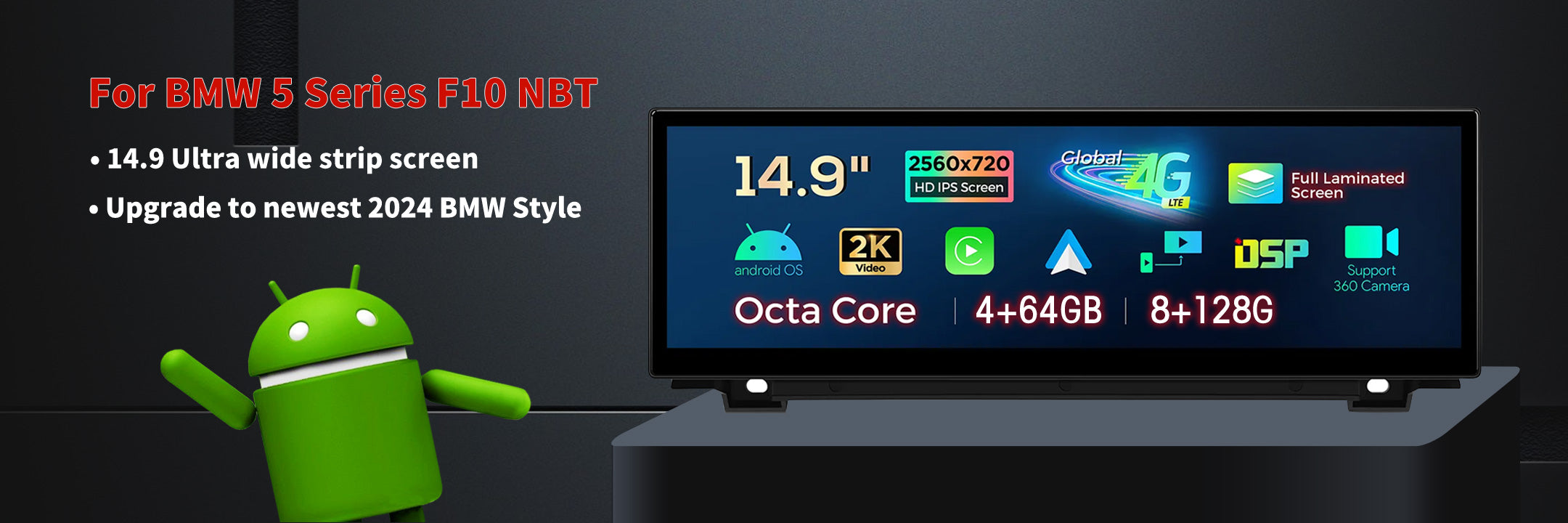 Krando 14.9'' Android Autoradio For BMW 5 Series F07 F10 2009 - 2017 car radio gps Multimedia Player Navigation Stereo system android auto carplay playstore