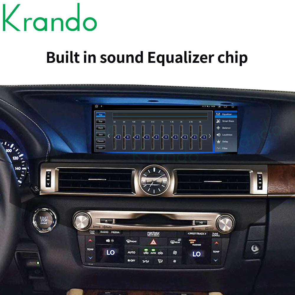 Krando 12.3" car navigation For Lexus GS 2014-2017 android radio gps stereo head unit multimedia system