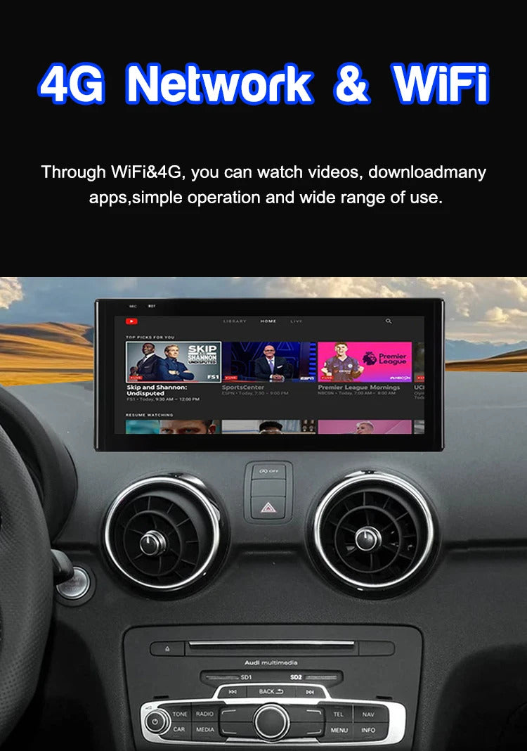 Krando 12.3 Inch Auto NBT System For AUDI A1 2010-2018 Stereo Multimedia Player GPS Navigation CarPlay HD Touch Screen Head