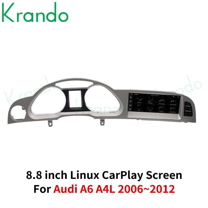 Krando 8.8 Inch Navigation Car Radio For AUDI A6 A6L 2005-2009 Car Multimedia Player Support Wireless Apple Carplay 4g Wireless